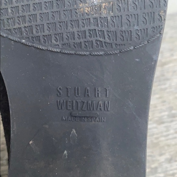 Stuart Weitzman black suede ankle boot size 7 - Picture 9 of 10